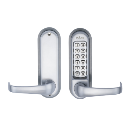 Eclipse Ed50 Push Button Digital Lock - Satin Chrome (C/W H/Duty Clutch)