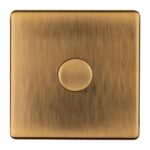 Eurolite Concealed 3mm 1 Gang Dimmer - Antique Brass Eurolite Concealed 3mm 1 Gang Dimmer - Antique Brass (AB1D400)