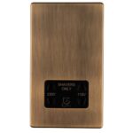 Eurolite Concealed 3mm Shaver Socket - Antique Brass Eurolite Concealed 3mm Shaver Socket - Antique Brass (ABSHSB)