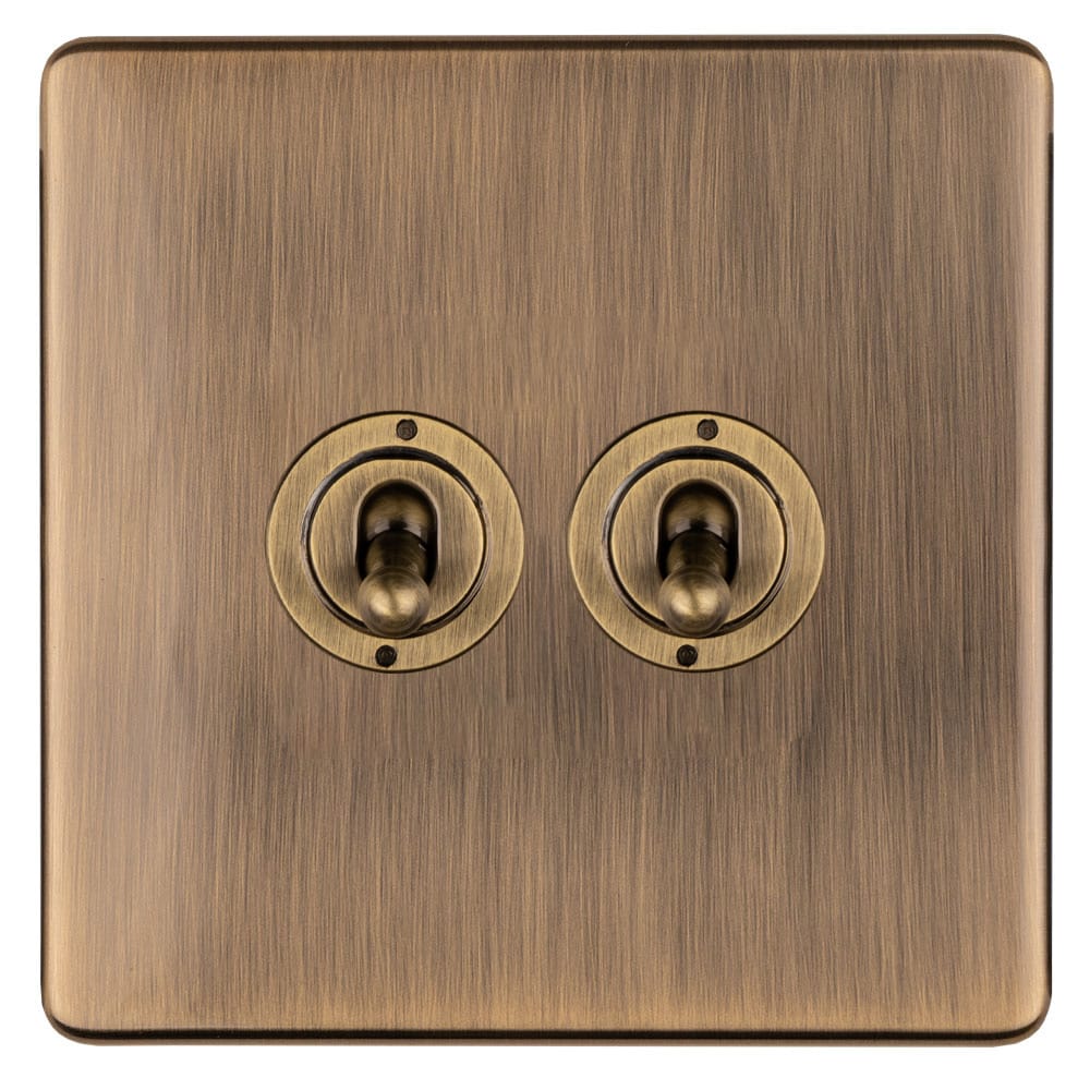 abt2sw.jpg Eurolite 2 Gang 10Amp 2Way Toggle Switch - Antique Brass Eurolite 2 Gang 10Amp 2Way Toggle Switch - Antique Brass (ABT2SW) - Image 1