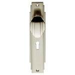 Art Deco Knob on Lock Backplate (ADR021SN)