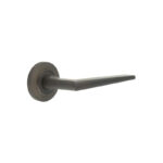 Mayfair Door Handle on Chamfered Rose Dark Bronze
