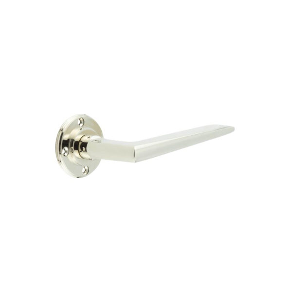 Mayfair Door Handle with No Rose Polished Nickel