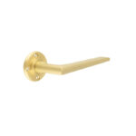Mayfair Door Handle with No Rose Satin Brass