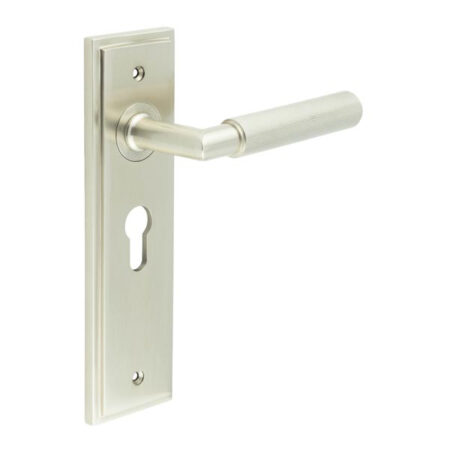 Frelan Piccadilly Door Handle Euro Backplate Satin Nickel