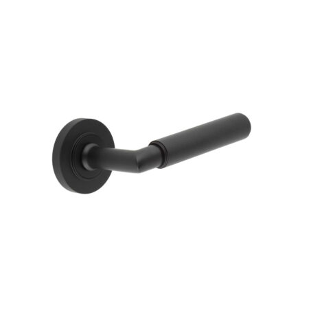 Frelan Piccadilly Door Handle on Plain Rose Black