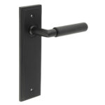 Frelan Piccadilly Door Handle Latch Backplate Black
