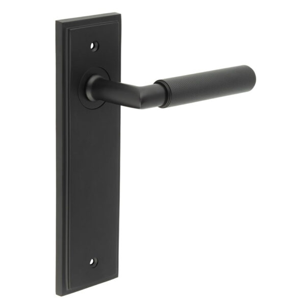Frelan Piccadilly Door Handle Latch Backplate Black