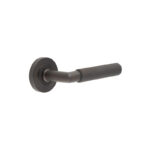 Frelan Piccadilly Door Handle on Plain Rose Dark Bronze