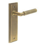 Frelan Piccadilly Door Handle Latch Backplate Antique Brass