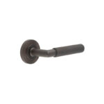 Frelan Piccadilly Door Handle on Reeded Rose Dark Bronze