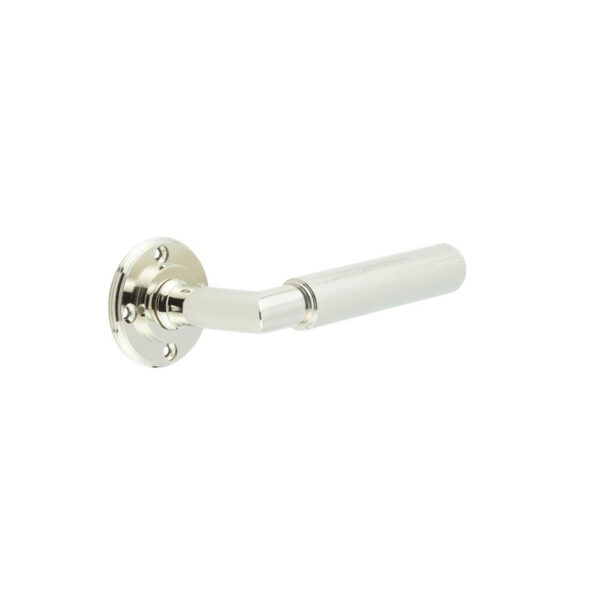Frelan Piccadilly Door Handle Polished Nickel - Roses Sold Separately