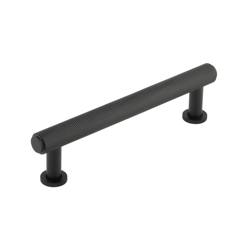 bur411mb.jpg Frelan Burlington Piccadilly Knurled Cabinet Handles 128mm Black - Image 1
