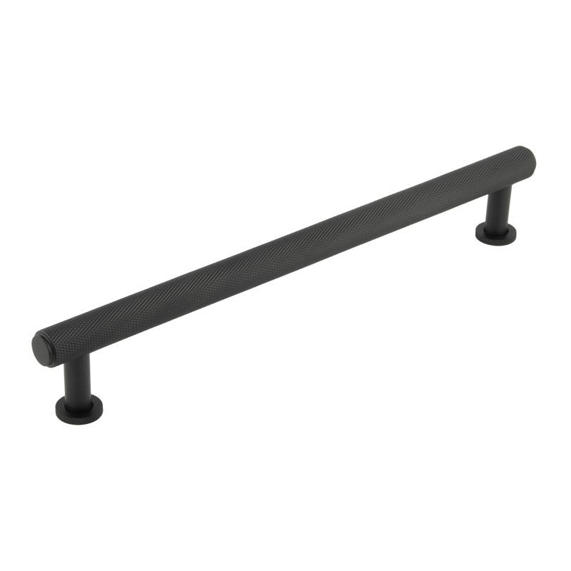 bur412mb.jpg Frelan Burlington Piccadilly Knurled Cabinet Handles 224mm Black - Image 1