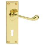 Victorian Scroll Lever on Lock Backplate (DL54)