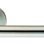 Mitred Round Bar Lever on Sprung Rose (CSL1192SSS)