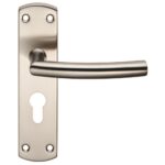 Steelworx Residential Arched Lever on Euro Lock Backplate (CSLP1167E/SSS)