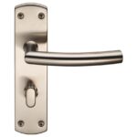 Steelworx Residential Arched Lever on WC Backplate (CSLP1167T/SSS)