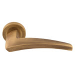 Manital Dune lever on Round Rose - Antique Brass (DU5AB)