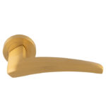Manital Dune lever on Round Rose - Satin Brass (DU5SB)
