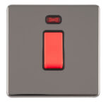 Eurolite Concealed 3mm 1 Gang 45Amp Dp Switch With Neon - Black Nickel Eurolite Concealed 3mm 1 Gang 45Amp Dp Switch With Neon - Black Nickel (ECBN45ASWNSB)