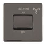 Eurolite Concealed 3mm 6Amp Fan Isolator Switch - Black Nickel Eurolite Concealed 3mm 6Amp Fan Isolator Switch - Black Nickel (ECBNFSWB)