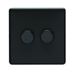 Eurolite Concealed 3mm 2 Gang Dimmer - Matt Black Eurolite Concealed 3mm 2 Gang Dimmer - Matt Black (ECMB2DLED)