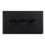 Eurolite 3 Gang Dimmer - Matt Black Eurolite 3 Gang Dimmer - Matt Black (ECMB3DLED)