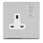 Eurolite Concealed 3mm 1 Gang 13Amp Dp Switched Socket - Polished Chrome Eurolite Concealed 3mm 1 Gang 13Amp Dp Switched Socket - Polished Chrome (ECPC1SOW)