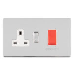 Eurolite Concealed 3mm 45Amp Dp Cooker Switch With 13Amp Socket - Polished Chrome Eurolite Concealed 3mm 45Amp Dp Cooker Switch With 13Amp Socket - Polished Chrome (ECPC45ASWASW)