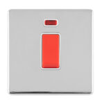 Eurolite Concealed 3mm 1 Gang 45Amp Dp Switch With Neon - Polished Chrome Eurolite Concealed 3mm 1 Gang 45Amp Dp Switch With Neon - Polished Chrome (ECPC45ASWNSW)