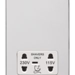 Eurolite Concealed 3mm Shaver Socket - Polished Chrome Eurolite Concealed 3mm Shaver Socket - Polished Chrome (ECPCSHSW)