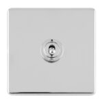 Eurolite Concealed 3mm 1 Gang 10Amp 2Way Toggle Switch Polished Chrome Plate - Polished Chrome Eurolite Concealed 3mm 1 Gang 10Amp 2Way Toggle Switch Polished Chrome Plate - Polished Chrome (ECPCT1SW)