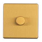 Eurolite Concealed 3mm 1 Gang Dimmer - Satin Brass Eurolite Concealed 3mm 1 Gang Dimmer - Satin Brass (ECSB1DLED)