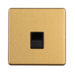 Eurolite Concealed 3mm Telephone Slave - Satin Brass Eurolite Concealed 3mm Telephone Slave - Satin Brass (ECSB1SLB)