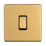 Eurolite Concealed 3mm 1 Gang Intermediate Switch - Satin Brass Eurolite Concealed 3mm 1 Gang Intermediate Switch - Satin Brass (ECSBINTB)