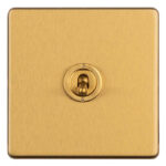 Eurolite Concealed 3mm 1 Gang 2 Way Toggle Switch - Satin Brass Eurolite Concealed 3mm 1 Gang 2 Way Toggle Switch - Satin Brass (ECSBT1SW)