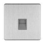 Eurolite Concealed 3mm 1 Gang Telephone Slave - Stainless Steel Eurolite Concealed 3mm 1 Gang Telephone Slave - Stainless Steel (ECSS1SLG)