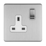 Eurolite Concealed 3mm 1 Gang 13Amp Dp Switched Socket - Stainless Steel Eurolite Concealed 3mm 1 Gang 13Amp Dp Switched Socket - Stainless Steel (ECSS1SOW)