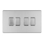 Eurolite Concealed 3mm 6 Gang 10Amp 2Way Switch - Stainless Steel Eurolite Concealed 3mm 6 Gang 10Amp 2Way Switch - Stainless Steel (ECSS4SWW)