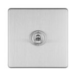 Eurolite Concealed 3mm 1 Gang 10Amp 2Way Toggle Switch Satin Stainless Plate - Stainless Steel Eurolite Concealed 3mm 1 Gang 10Amp 2Way Toggle Switch Satin Stainless Plate - Stainless Steel (ECSST1SW)