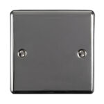 Eurolite Enhance Decorative Single Blank Plate - Black Nickel Eurolite Enhance Decorative Single Blank Plate - Black Nickel (EN1BBN)