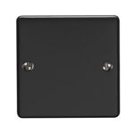 Eurolite Enhance Decorative Single Blank Plate - Matt Black Eurolite Enhance Decorative Single Blank Plate - Matt Black (EN1BMBB)