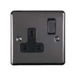 Eurolite Enhance Decorative 1 Gang Socket - Black Nickel Eurolite Enhance Decorative 1 Gang Socket - Black Nickel (EN1SOBNB)
