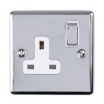Eurolite Enhance Decorative 1 Gang Socket - Polished Chrome Eurolite Enhance Decorative 1 Gang Socket - Polished Chrome (EN1SOPCW)