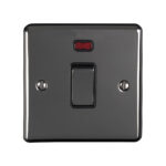 Eurolite Enhance Decorative 20Amp Switch With Neon Indicator - Black Nickel Eurolite Enhance Decorative 20Amp Switch With Neon Indicator - Black Nickel (EN20ASWNBNB)