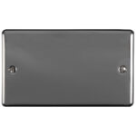 Eurolite Enhance Decorative Double Blank Plate - Black Nickel Eurolite Enhance Decorative Double Blank Plate - Black Nickel (EN2BBN)