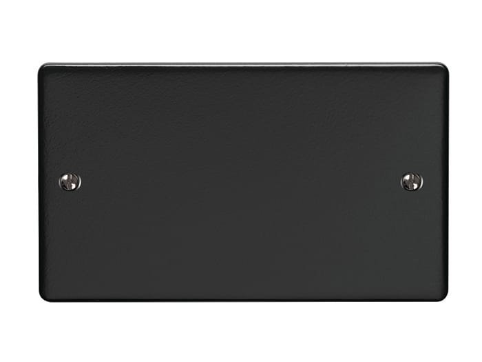 en2bmbb.jpg Carlisle Brass Eurolite Enhance Decorative Double Blank Plate - Matt Black Eurolite Enhance Decorative Double Blank Plate - Matt Black - Image 1