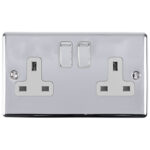 Eurolite Enhance Decorative 2 Gang Socket - Polished Chrome Eurolite Enhance Decorative 2 Gang Socket - Polished Chrome (EN2SOPCG)