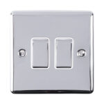 Eurolite Enhance Decorative 2 Gang Switch - Polished Chrome Eurolite Enhance Decorative 2 Gang Switch - Polished Chrome (EN2SWPCW)